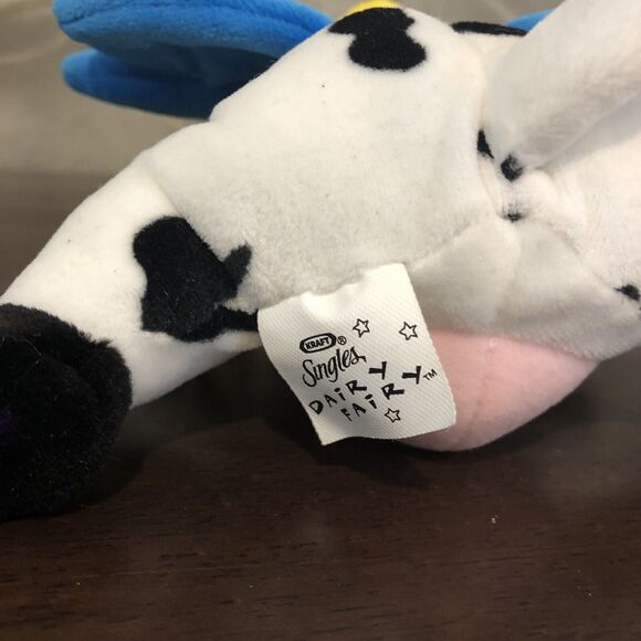 Kraft Singles Dairy Fairy Cow Plush 6" Blue Wings Wand Vintage Stuffed Prom Toy - Picture 9 of 10